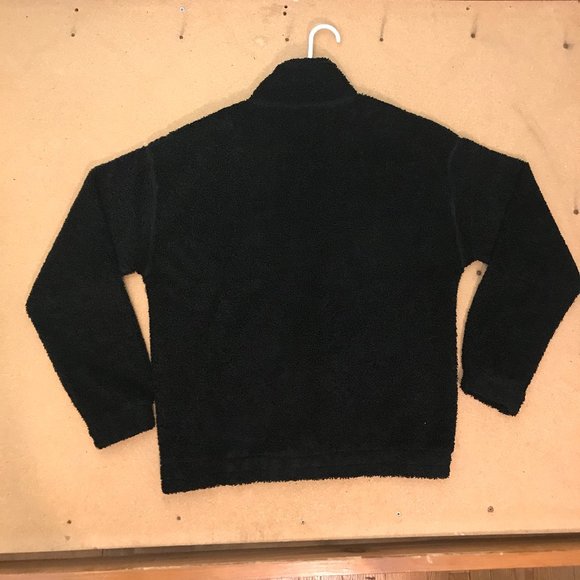 faux shearling half zip sweater men's M - Picture 3 of 4